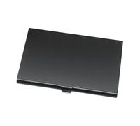 tarjeteros, tarjeteros metálicos de bolsillo, Tarjetero de visita Estuche for tarjetas de visita Tarjetero de aleación de aluminio Tarjetero de metal(Black)