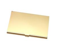 tarjeteros, tarjeteros metálicos de bolsillo, Tarjetero de visita Estuche for tarjetas de visita Tarjetero de aleación de aluminio Tarjetero de metal(Gold)