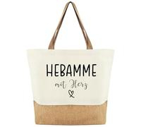 Tarklanda Bolsa de yute para partera con corazón, regalo de despedida, regalo de agradecimiento para parteras