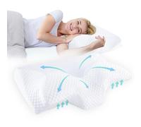 Tarleys Almohada Cervicales y Cuello - Almohada Viscoelastica Antironquido Ergonómica con Espuma de Memoria - Almohada Cervical para Dormir de Lado y Boca Arriba - Alivia Dolor de Cuello y Espalda.