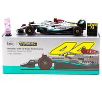 Tarmac Works F1 W13 E Performance #44 Lewis Hamilton 2nd Place Formula One F1 Sao Paulo GP (2022) "Global64 Series 1/64 Diecast Model Car T64G-F044-LH1