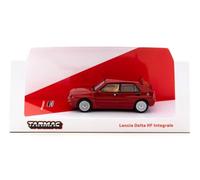 Tarmac Works Modelo de coche fundido a escala 1:64 compatible con Lancia Delta HF Integrale en rojo