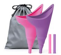 Tarnel 2pcs Urinario Portatil Mujer, Orinal Mujer Embudo De Silicona para Mujeres De Pie para Orinar, Reutilizable, Adecuado para Actividades Al Aire Libre,Camping,Viajes