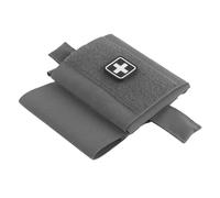 Tarnnetz Micro Trauma Kit Bolsa IFAK Bolsillo de Almacenamiento con Soporte para torniquete Hamaca para cinturón táctico MOLLE EDC Bolsa de Primeros Auxilios médica Gris