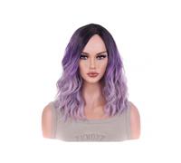 Taro Purple Side Part Soft Full Wig Wavy Knotless Light Weight Simulated Scalp Wig for Woman Girls Daily Use Hair Styling