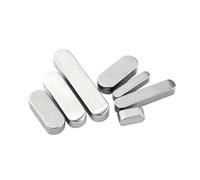 TARONIX Llaves paralelas cuadradas Acero inoxidable 304 D3 D4 D5 D6 tipo A, pasador cuadrado oblongo rectangular, pasador, chaflán cuadrado, extremo A(4x4x18mm100pcs)