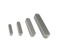 TARONIX Llaves paralelas cuadradas Cuadrado de acero 304, 3 * 3, 4 * 4, 5 * 5, 6 * 6mm, pasador, pasador de seguridad, chaflán cuadrado, tipo A, extremos, pasador de acero(6x6 mm,L 25 mm)