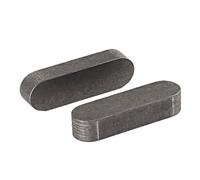 TARONIX Llaves paralelas cuadradas M5 acero al carbono GB1096 tipo A, pasador de llave plana, eje de transmisión, cabeza de extremo redondo paralelo(5x5x12 50pcs)