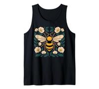 Tarot Abeja Floral Cottagecore Estética Naturaleza Mística Camiseta sin Mangas