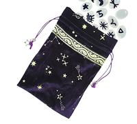 Tarot Almacenamiento,Tarot Card Velvet Storage Bag Patrón de constelación | 13x18cm Novela Tarot Card & Dados Almacenamiento, Bolsa de joyería, Juego de mesa Cordón Tarot Bolsa Para Entusiastas del