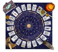 Tarot Altar Cloth - Square Witch Cloth, Velvet Divination Tablecloth, Astrology Oracle Reading Pad, Soft Decorative Spiritual Mat | Card Reading, Fortune Practice, Meditation Space, Crystal Display