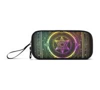 Tarot bohemio astrológico de nailon para adolescentes, estuche de lápices de alta capacidad con cremallera, organizador de papelería para adolescentes de escuela secundaria