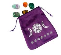 Tarot Bolsa de almacenamiento reutilizable Dados Almacenamiento, Purple | Bolsa para el hogar para runas, cartas de oráculo, mazo de tarot estándar