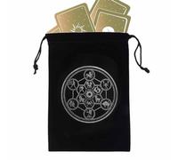 Tarot bolsa de joyería misterioso tema mágico negro - Bolsas de cartas de tarot para tarjetas de juego de mesa de adivinación de brujas, bolsa de accesorios de cartas de tarot, Sección D, Refer to