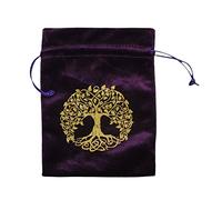 Tarot - Bolsa de terciopelo morado para joyas, bolsa de deporte, bolsa para joyas, bolsa para joyas, bolsa de joyería para tarjeta de tarot, runa, cubos, bolsa de viaje, bolsa de árbol/cráneo de