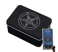 Tarot Box Box-Tarot Deck Suptor-Iron-Star-Organizer Box, Carcasa Protectora de Cubierta de Tarot portátil, Tarot Card Case Soporter para Tarjetas de Juego de Tablero
