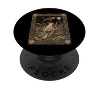 Tarot Cacatúa Celestial Carta Zodiaco Dark Academia PopSockets PopGrip Adhesivo