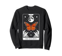 Tarot Card Monarch Butterfly Moon Zoo Day Mujeres Niñas Niños Sudadera