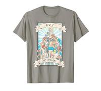 Tarot Card Otaku Ahegao Lewd Hentai Anime Oculto Pagano Wicca Camiseta, Hombre, Pizarra, XL
