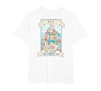 Tarot Card Otaku Ahegao Lewd Hentai Anime Oculto Pagano Wicca Camiseta, Hombre Tallas Grandes, Blanco, 5X Alto