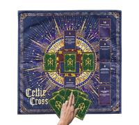 Tarot Card Tablecloth, Tarot Witchery Supplies | Thickened Velvet Fabric Tart Cards Square Table Napkin for altar, cueva room, kitchen, Bar, Picnic, Divination, Spiritual Decor