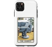 Tarot Card The Chariot Cat Robot Aspirador Divertido Gato Carcasa para iPhone 11 Pro MAX