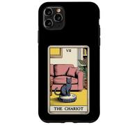 Tarot Card The Chariot Cat Robot Aspirador Divertido Gato Carcasa para iPhone 11 Pro MAX