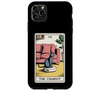 Tarot Card The Chariot Cat Robot Aspirador Divertido Gato Carcasa para iPhone 11 Pro MAX