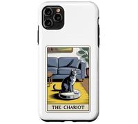 Tarot Card The Chariot Cat Robot Aspirador Divertido Gato Carcasa para iPhone 11 Pro MAX