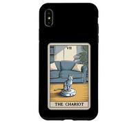 Tarot Card The Chariot Cat Robot Aspirador Divertido Gato Carcasa para iPhone XS MAX