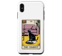 Tarot Card The Chariot Cat Robot Aspirador Divertido Gato Carcasa para iPhone XS MAX