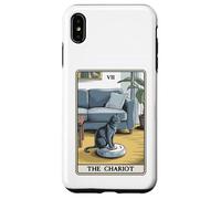 Tarot Card The Chariot Cat Robot Aspirador Divertido Gato Carcasa para iPhone XS MAX