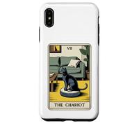 Tarot Card The Chariot Cat Robot Aspirador Divertido Gato Carcasa para iPhone XS MAX