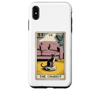 Tarot Card The Chariot Cat Robot Aspirador Divertido Gato Carcasa para iPhone XS MAX