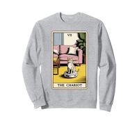 Tarot Card The Chariot Cat Robot Aspirador Divertido Gato Sudadera
