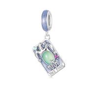 Tarot Card - The Fool Charm, Accesorio de pulsera de plata de ley 925, Compatible con Collar de pulsera Pandora