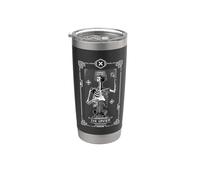 Tarot Card The Gamer Gaming Astrología Esqueleto Vaso térmico de acero inoxidable de doble pared