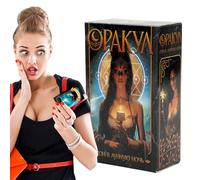 Tarot Cards - 78 Pieces Oracle Cards for Party and Entertainment, Beginner Tool with Witch Theme, Divination Game for Fate, Fortune, Reading, Spiritual Practice, Favors, 4.13x2.36 Inches