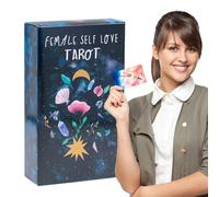 Tarot Cards - 78 Pieces Tarot Deck for Adults and Beginners, Illustrated Symbolism with Easy Guidebook, Fortune Telling Tool for Home, Gathering, Entertainment, 4.72x2.76 Inches