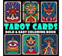 Tarot Cards Coloring Book | Bold and Easy Coloring Book: 70 Pages - 8.5" x 8.5" - For Witchy Vibes Lovers (Bold & Easy Coloring Book Series)