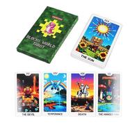 Tarot Cards Deck - Juego de oráculo, 22 piezas de pizarra pictórica para consulta de mesa, paquete simbólico con acabado de cartón, artículo de pasatiempo, guía espiritual para salón, salón, estudio