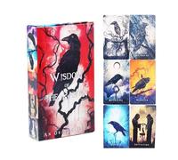 Tarot Cards Deck, Raven Portable Wisdom Oracle Card Game Classic Divination Set, Party and Meditation Tarot Deck for Family Friends Gatherings Home Travel Birthday Date Night Spiritual Reading Use