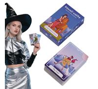 Tarot Cards, Divinatory Card Board Game, 4.02x2.36 Inches 78-Piece Oracle Deck for Fortune Telling, Entertainment and Family Party Use at Home, Club, or Spiritual Gatherings
