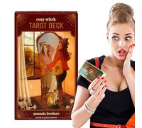 Tarot Cards, Fate Adivination Deck, 78 Oracle Card Set, 4.13x2.48 pulgadas Spiritual Board Game, Entertainment Reading Tool, Experience for Beginners and Enthusiasts
