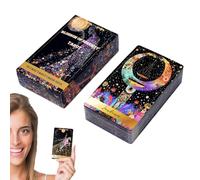 Tarot Cards, Fate Adivination Deck, Tabletop Oracle Game, 78-Piece Fortune Telling Set, Mystical Cardboard Design, for Parties, Holidays, Family, Spiritual Fun and More