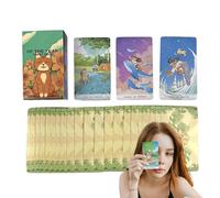 Tarot Cards for Beginners,Beginner Tarot Cards with Meanings - 78X Oracle Deck 10.5x6.2cm Pocket Size Year Theme Spirit Book Affirmation Adventure Reading Telling Astrology