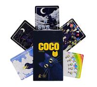 Tarot Cards - Juego de 78 piezas de cartas de adivinación con temática de gato para práctica de perspicacia espiritual, juego de orientación amigable para principiantes con ilustraciones de símbolos