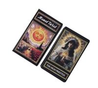 Tarot Cards - Oracle Cards for Fortune Telling and Fate Divination, Interactive Mystical Symbolic Artwork with Sturdy Tin Box, Board Game for Friends, Party, Supplies 4.06x2.36 Inches