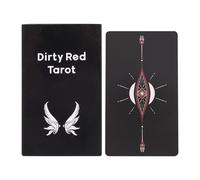 Tarot Cards, Oracle Deck Set, 4.21x2.36in Red Themed Spiritual Design, Portable Daily Fortune Telling, Vintage Reading Deck for Astrology, Positive Afirmation, Adventure