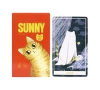 Tarot Cards, Orange Cat Deck, 3.94x2.36in Cute Illustrated Design, Portable 78 Card Set, Spiritual Guidebook Reading for Meditation, Self Discovery, Party Fun, Beginner